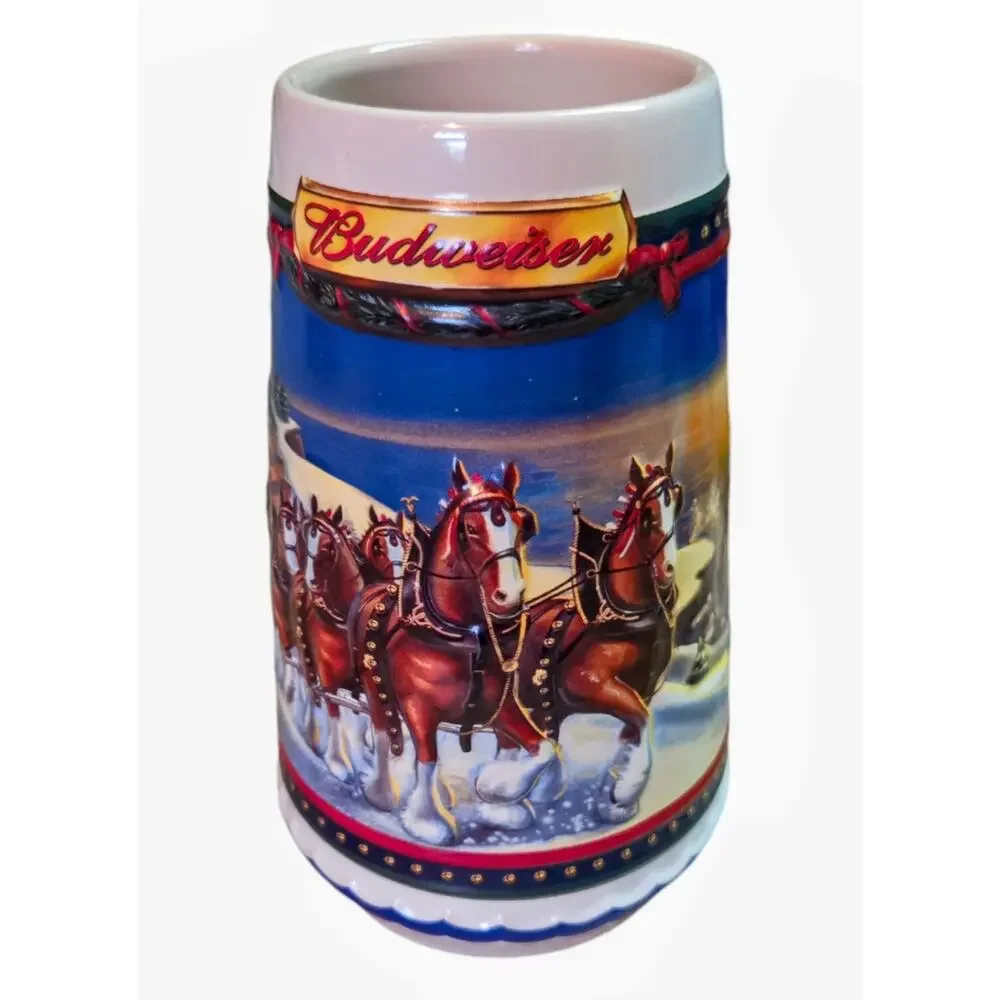 Vintage Budweiser Holiday Stein VTG Beer Mug 